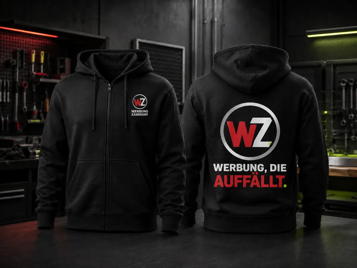 Bedruckte Arbeitskleidung und Hoodie mit Firmenlogo
