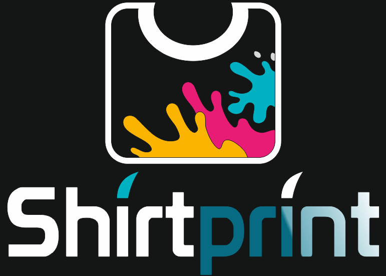 Aktuelles farbiges Shirtprint Logo